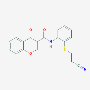 N-[2-(2-cyanoethylsulfanyl)phenyl]-4-oxochromene-3-carboxamide