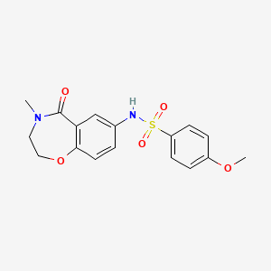 4-methoxy-N-(4-methyl-5-oxo-2,3,4,5-tetrahydrobenzo[f][1,4]oxazepin-7-yl)benzenesulfonamide