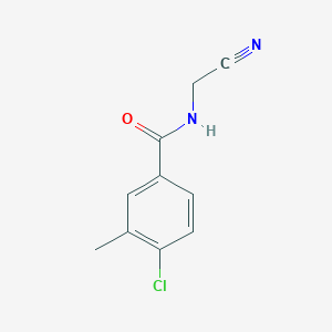 molecular formula C10H9ClN2O B2522859 4-chloro-N-(cyanomethyl)-3-methylbenzamide CAS No. 1565991-50-5