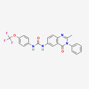 molecular formula C23H17F3N4O3 B2522862 1-(2-甲基-4-氧代-3-苯基-3,4-二氢喹唑啉-6-基)-3-(4-(三氟甲氧基)苯基)脲 CAS No. 1171637-99-2