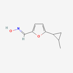 molecular formula C9H11NO2 B2522863 N-{[5-(2-Methylcyclopropyl)furan-2-YL]methylidene}hydroxylamine CAS No. 1251407-43-8