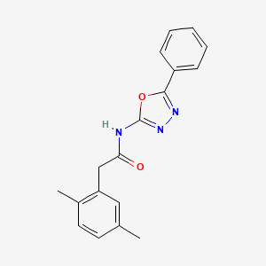 2-(2,5-dimethylphenyl)-N-(5-phenyl-1,3,4-oxadiazol-2-yl)acetamide