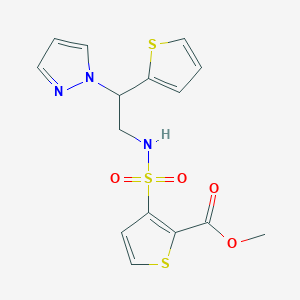 methyl 3-(N-(2-(1H-pyrazol-1-yl)-2-(thiophen-2-yl)ethyl)sulfamoyl)thiophene-2-carboxylate