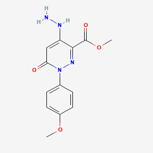 Methyl 4-hydrazino-1-(4-methoxyphenyl)-6-oxo-1,6-dihydro-3-pyridazinecarboxylate