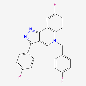 8-fluoro-5-(4-fluorobenzyl)-3-(4-fluorophenyl)-5H-pyrazolo[4,3-c]quinoline