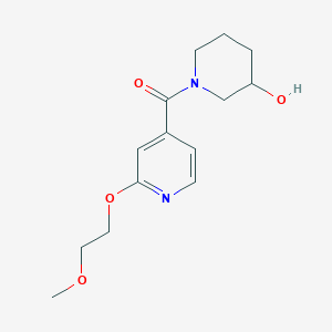 molecular formula C14H20N2O4 B2522898 (3-Hydroxypiperidin-1-yl)(2-(2-methoxyethoxy)pyridin-4-yl)methanone CAS No. 2034317-26-3