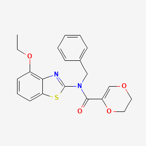 N-benzyl-N-(4-ethoxybenzo[d]thiazol-2-yl)-5,6-dihydro-1,4-dioxine-2-carboxamide