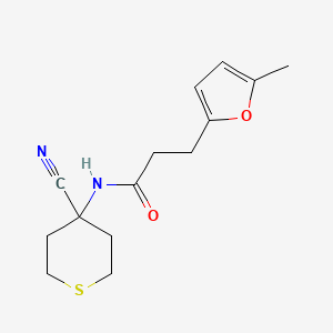 molecular formula C14H18N2O2S B2522904 N-(4-cyanothian-4-yl)-3-(5-methylfuran-2-yl)propanamide CAS No. 1445649-46-6