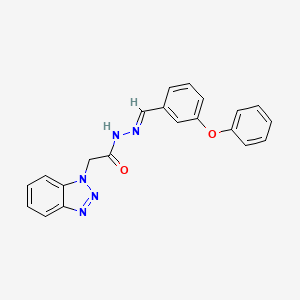 2-(benzotriazol-1-yl)-N-[(E)-(3-phenoxyphenyl)methylideneamino]acetamide