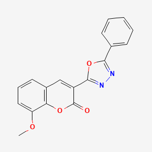 8-Methoxy-3-(5-phenyl-1,3,4-oxadiazol-2-yl)chromen-2-one