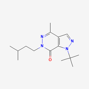 molecular formula C15H24N4O B2522934 1-(tert-ブチル)-6-イソペンチル-4-メチル-1H-ピラゾロ[3,4-d]ピリダジン-7(6H)-オン CAS No. 1170628-14-4