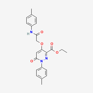 molecular formula C23H23N3O5 B2522946 4-[2-(4-甲基苯胺基)-2-氧代乙氧基]-1-(4-甲基苯基)-6-氧代吡啶二嗪-3-羧酸乙酯 CAS No. 899960-15-7