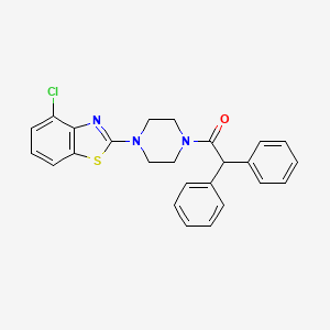 molecular formula C25H22ClN3OS B2522954 1-(4-(4-氯苯并[d]噻唑-2-基)哌嗪-1-基)-2,2-二苯乙酮 CAS No. 922626-63-9