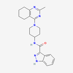 molecular formula C22H26N6O B2522964 N-(1-(2-methyl-5,6,7,8-tetrahydroquinazolin-4-yl)piperidin-4-yl)-1H-indazole-3-carboxamide CAS No. 2034259-32-8