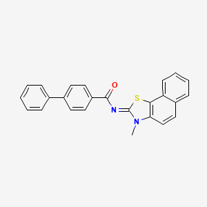 molecular formula C25H18N2OS B2522967 (Z)-N-(3-methylnaphtho[2,1-d]thiazol-2(3H)-ylidene)-[1,1'-biphenyl]-4-carboxamide CAS No. 477486-13-8