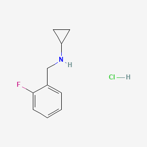 molecular formula C10H13ClFN B2522982 (1r)环丙基(2-氟苯基)甲胺盐酸盐 CAS No. 1982270-12-1