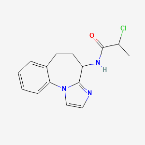 molecular formula C15H16ClN3O B2522985 2-Chloro-N-(5,6-dihydro-4H-imidazo[1,2-a][1]benzazepin-4-yl)propanamide CAS No. 2411271-38-8