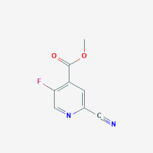 molecular formula C8H5FN2O2 B2522991 Methyl 2-cyano-5-fluoropyridine-4-carboxylate CAS No. 1807310-34-4