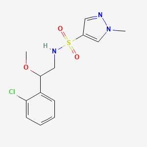 molecular formula C13H16ClN3O3S B2523009 N-(2-(2-chlorophenyl)-2-methoxyethyl)-1-methyl-1H-pyrazole-4-sulfonamide CAS No. 1795301-49-3