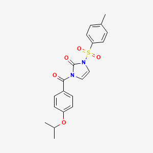 molecular formula C20H20N2O5S B2523012 1-(4-イソプロポキシベンゾイル)-3-トシル-1H-イミダゾール-2(3H)-オン CAS No. 950320-64-6