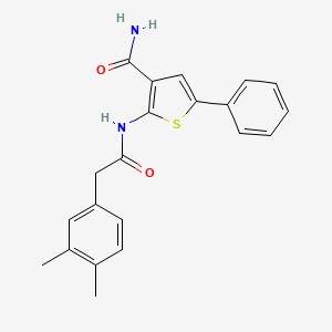 2-(2-(3,4-Dimethylphenyl)acetamido)-5-phenylthiophene-3-carboxamide