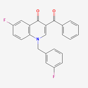 molecular formula C23H15F2NO2 B2523028 3-Benzoyl-6-fluoro-1-[(3-fluorophenyl)methyl]-1,4-dihydroquinolin-4-one CAS No. 865657-15-4