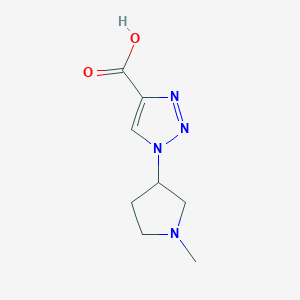 molecular formula C8H12N4O2 B2523046 1-(1-Methylpyrrolidin-3-yl)-1H-1,2,3-triazole-4-carboxylic acid CAS No. 1707563-19-6