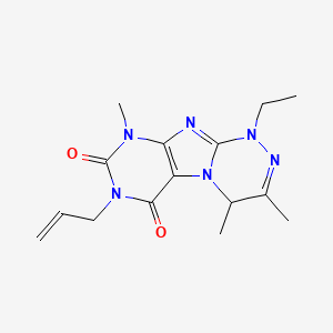 molecular formula C15H20N6O2 B2523053 1-Etil-3,4,9-trimetil-7-prop-2-enil-4H-purino[8,7-c][1,2,4]triazina-6,8-diona CAS No. 919026-38-3