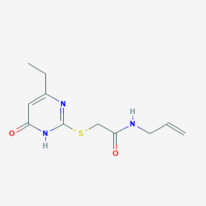 molecular formula C11H15N3O2S B2523055 N-allyl-2-((4-éthyl-6-oxo-1,6-dihydropyrimidin-2-yl)thio)acétamide CAS No. 899948-31-3