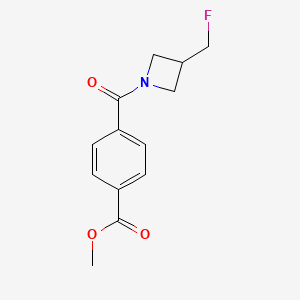 molecular formula C13H14FNO3 B2523057 Methyl-4-(3-(Fluormethyl)azetidin-1-carbonyl)benzoat CAS No. 2034290-99-6