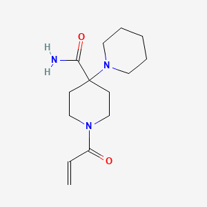 molecular formula C14H23N3O2 B2523058 1'-(Prop-2-enoyl)-[1,4'-bipiperidine]-4'-carboxamide CAS No. 2286459-86-5
