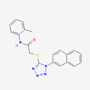 molecular formula C20H17N5OS B2523064 N-(2-methylphenyl)-2-(1-naphthalen-2-yltetrazol-5-yl)sulfanylacetamide CAS No. 874467-07-9