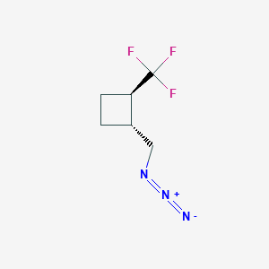 molecular formula C6H8F3N3 B2523070 (1R,2R)-1-(Azidomethyl)-2-(trifluoromethyl)cyclobutane CAS No. 2418593-81-2