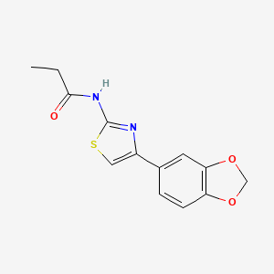 N-(4-(benzo[d][1,3]dioxol-5-yl)thiazol-2-yl)propionamide