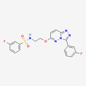 3-fluoro-N-(2-((3-(3-fluorophenyl)-[1,2,4]triazolo[4,3-b]pyridazin-6-yl)oxy)ethyl)benzenesulfonamide