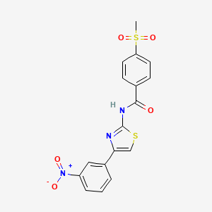 4-(methylsulfonyl)-N-(4-(3-nitrophenyl)thiazol-2-yl)benzamide