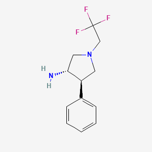 (3S,4R)-4-phenyl-1-(2,2,2-trifluoroethyl)pyrrolidin-3-amine