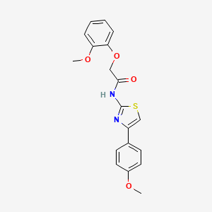 molecular formula C19H18N2O4S B2523080 2-(2-methoxyphenoxy)-N-[4-(4-methoxyphenyl)-1,3-thiazol-2-yl]acetamide CAS No. 551932-89-9
