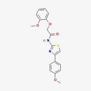 molecular formula C19H18N2O4S B2523080 2-(2-metoxifenoxi)-N-[4-(4-metoxifenil)-1,3-tiazol-2-il]acetamida CAS No. 551932-89-9