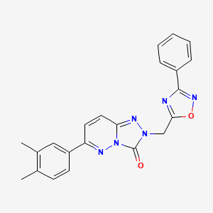 molecular formula C22H18N6O2 B2523087 6-(3,4-dimethylphenyl)-2-((3-phenyl-1,2,4-oxadiazol-5-yl)methyl)-[1,2,4]triazolo[4,3-b]pyridazin-3(2H)-one CAS No. 1251681-28-3