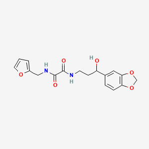 molecular formula C17H18N2O6 B2523099 N-[3-(2H-1,3-Benzodioxol-5-yl)-3-hydroxypropyl]-N'-[(furan-2-yl)methyl]ethanediamid CAS No. 2034518-03-9