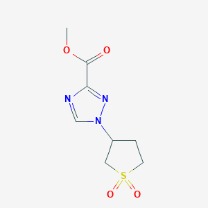 molecular formula C8H11N3O4S B2523104 1-(1,1-二氧代硫代环丙烷-3-基)-1,2,4-三唑-3-羧酸甲酯 CAS No. 1499362-17-2