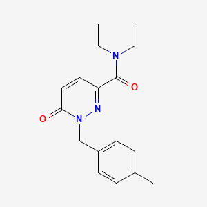 molecular formula C17H21N3O2 B2523109 N,N-diethyl-1-(4-methylbenzyl)-6-oxo-1,6-dihydropyridazine-3-carboxamide CAS No. 1049532-50-4