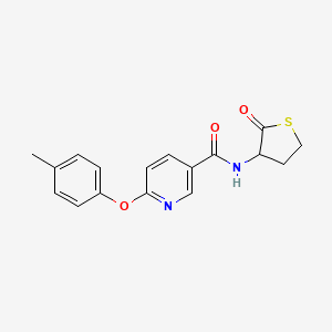 6-(4-methylphenoxy)-N-(2-oxotetrahydro-3-thiophenyl)nicotinamide