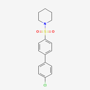 molecular formula C17H18ClNO2S B2523117 1-[4-(4-クロロフェニル)フェニル]スルホニルピペリジン CAS No. 670272-05-6