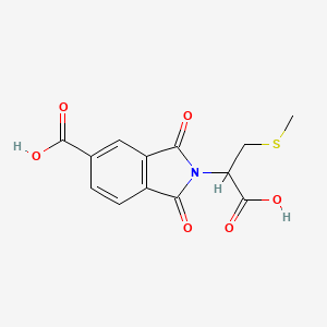molecular formula C13H11NO6S B2523120 2-[1-carboxy-2-(methylsulfanyl)ethyl]-1,3-dioxo-2,3-dihydro-1H-isoindole-5-carboxylic acid CAS No. 748776-67-2