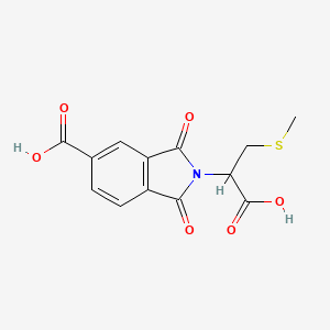 2-[1-carboxy-2-(methylsulfanyl)ethyl]-1,3-dioxo-2,3-dihydro-1H-isoindole-5-carboxylic acid