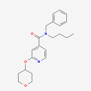 molecular formula C22H28N2O3 B2523123 N-苄基-N-丁基-2-((四氢-2H-吡喃-4-基)氧基)异烟酰胺 CAS No. 2034391-29-0