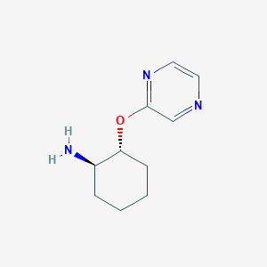 molecular formula C10H15N3O B2523125 (1R,2R)-2-Pyrazin-2-yloxycyclohexan-1-amine CAS No. 2277175-37-6