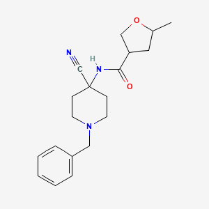 molecular formula C19H25N3O2 B2523128 N-(1-Benzyl-4-cyanopiperidin-4-yl)-5-methyloxolane-3-carboxamide CAS No. 2177197-00-9